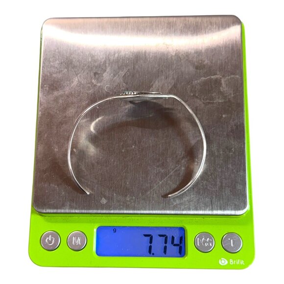 Zuni Beverly Etsate Turquoise Corn Maiden Carved Cuff Bracelet Sterling Silver - Picture 6 of 6